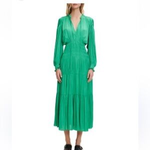 Maje 🔥 Rovel Smocked Waist Tiered Dress